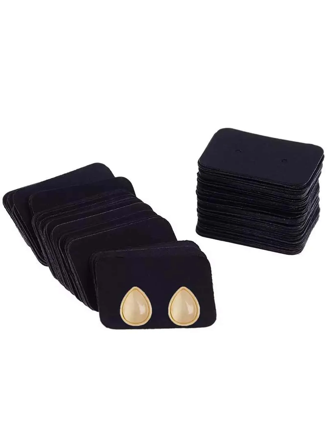 100pcs Solid Color Earring Storage Card