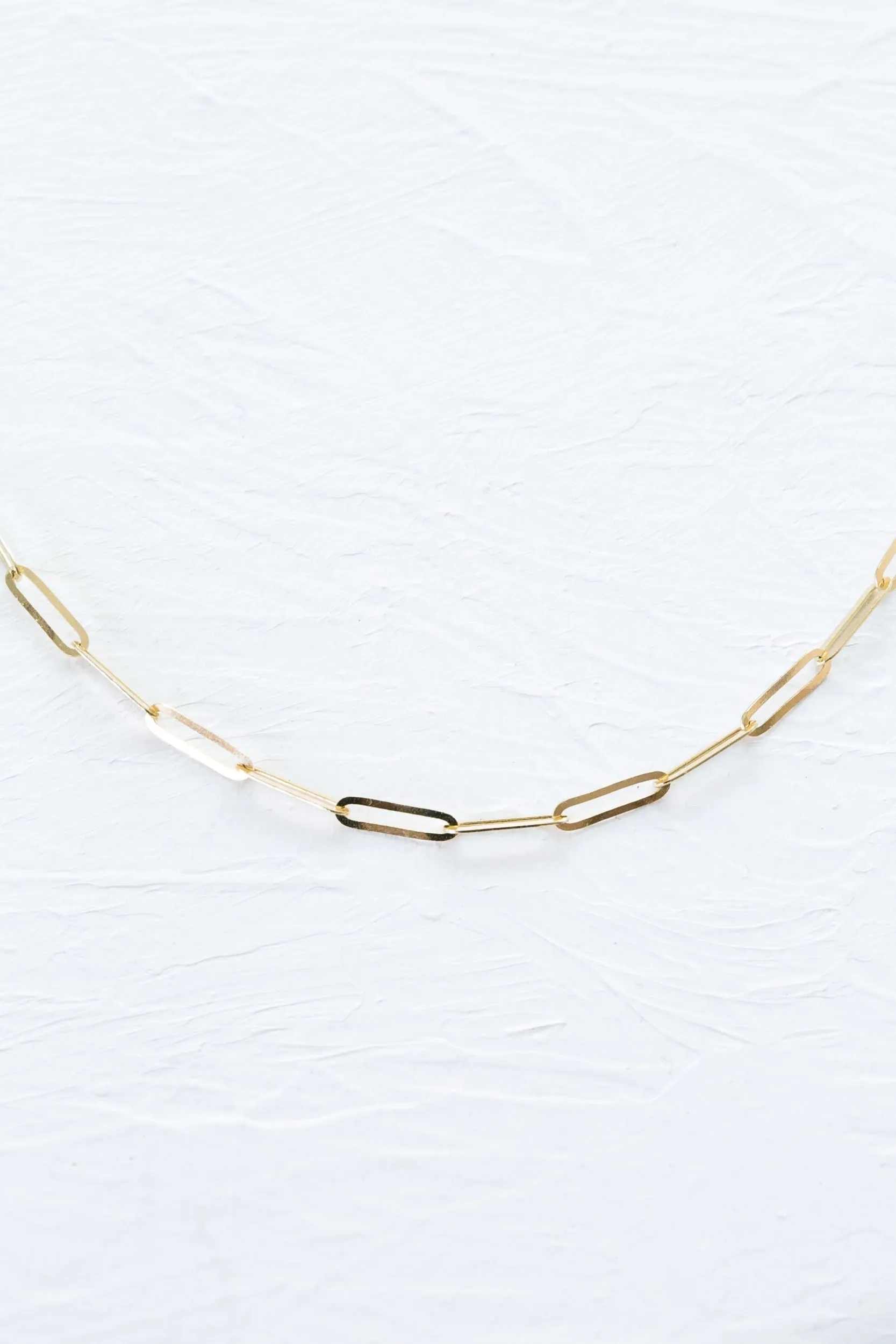 14K solid Gold Link Square Chain Neklcace