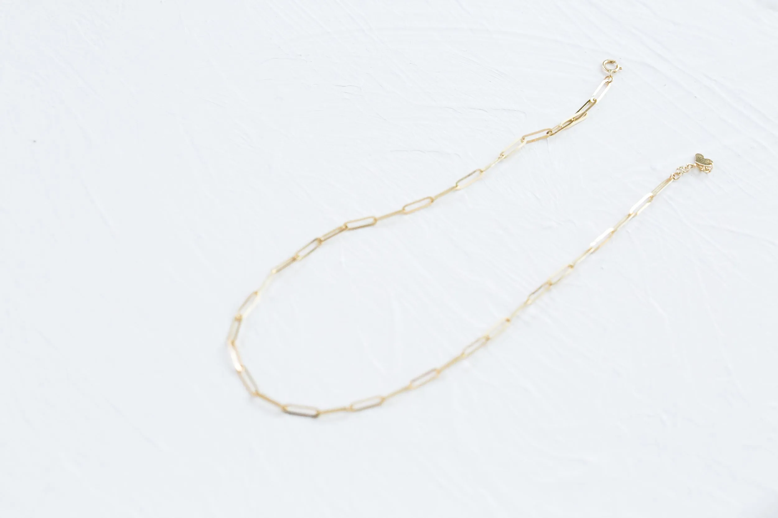 14K solid Gold Link Square Chain Neklcace