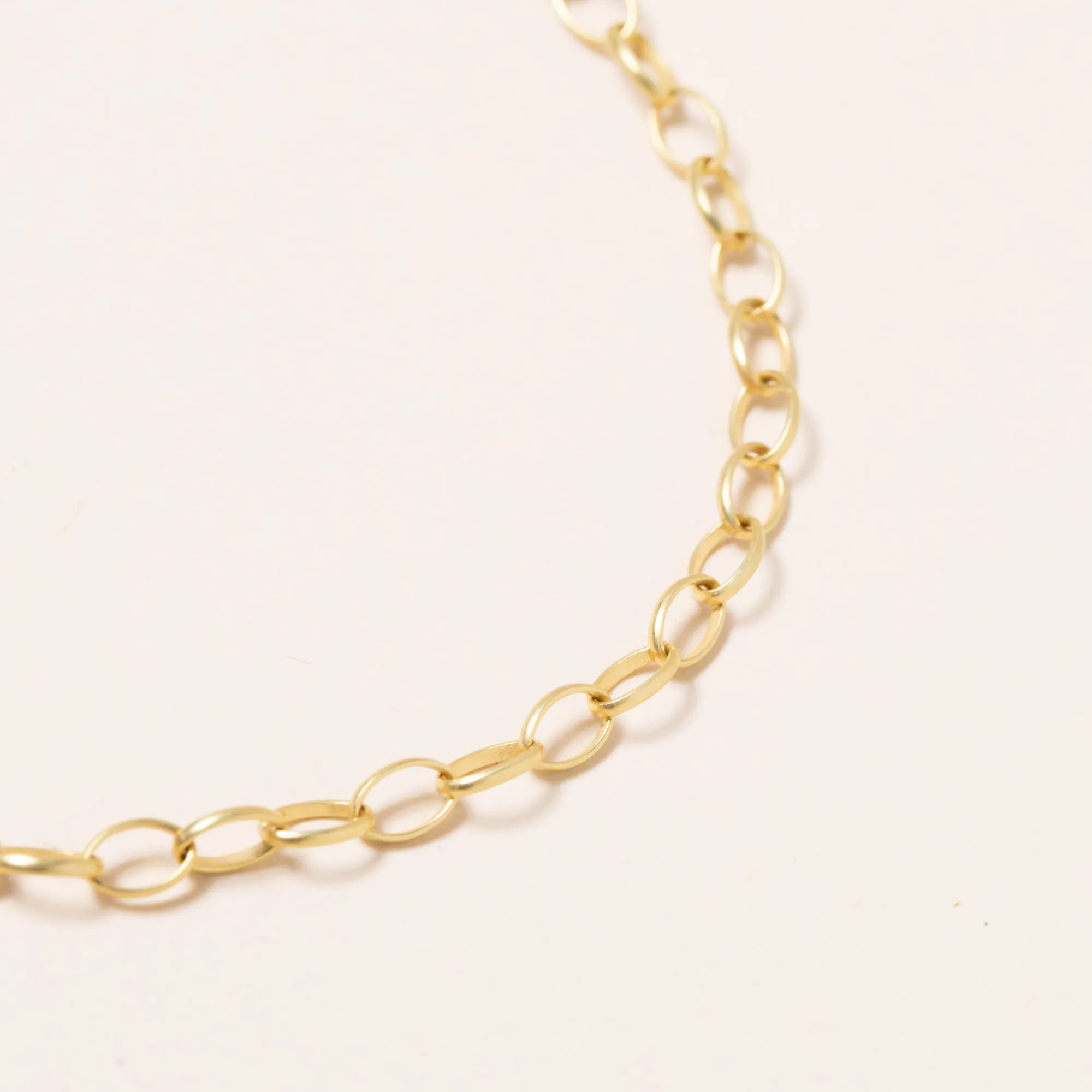 18 Inch 18K Gold Rice Chain