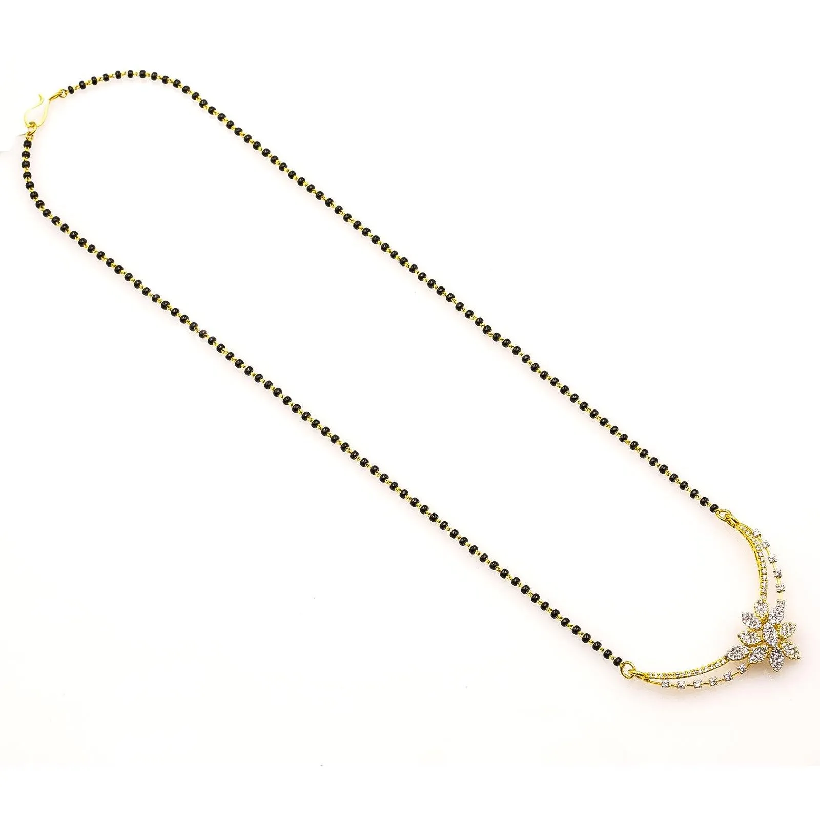 18K Yellow Gold Diamond Mangalsutra Necklace W/ 1.36ct VS-SI Diamonds