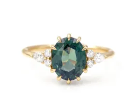 2.22-Carat Teal Sapphire Marit Ring (Ready to Ship)