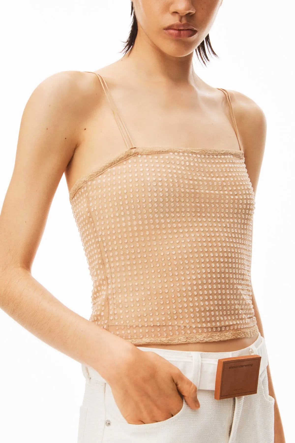 Alexander Wang Clear Hotfix Camisole - Ginger