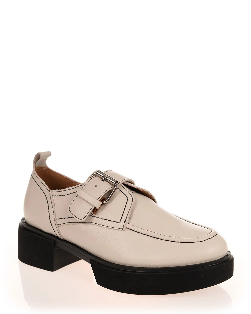 Alfie & Evie Toffee Stone Leather Casual Shoe