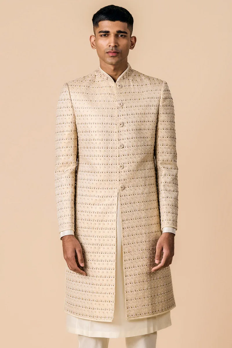 All Over Floral Brocade Sherwani