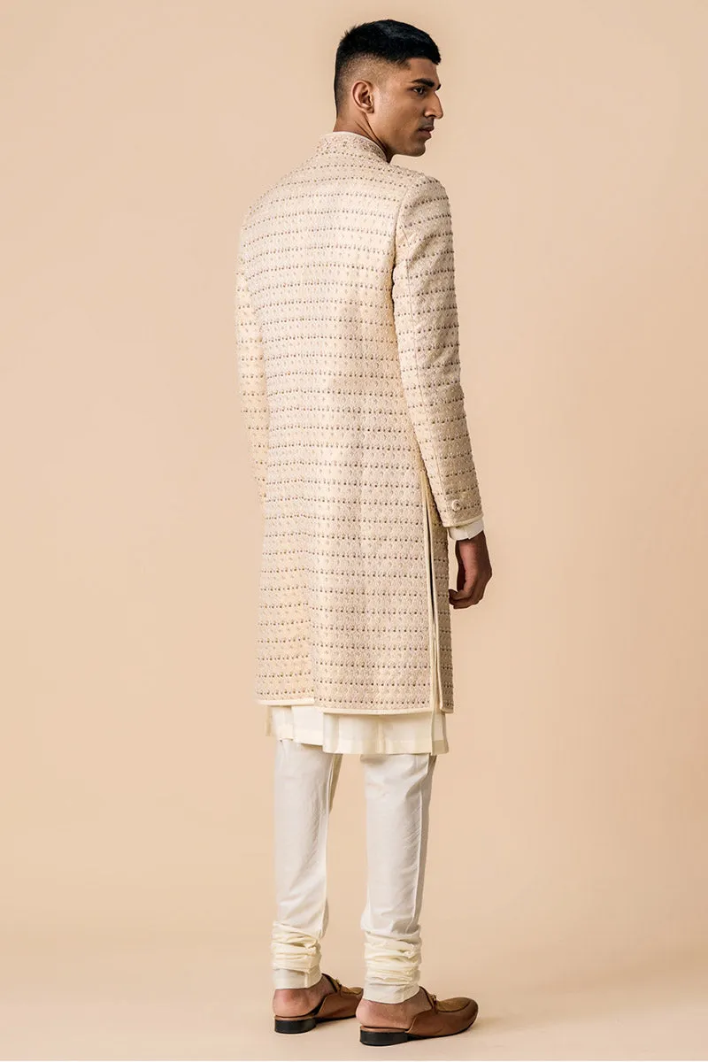 All Over Floral Brocade Sherwani