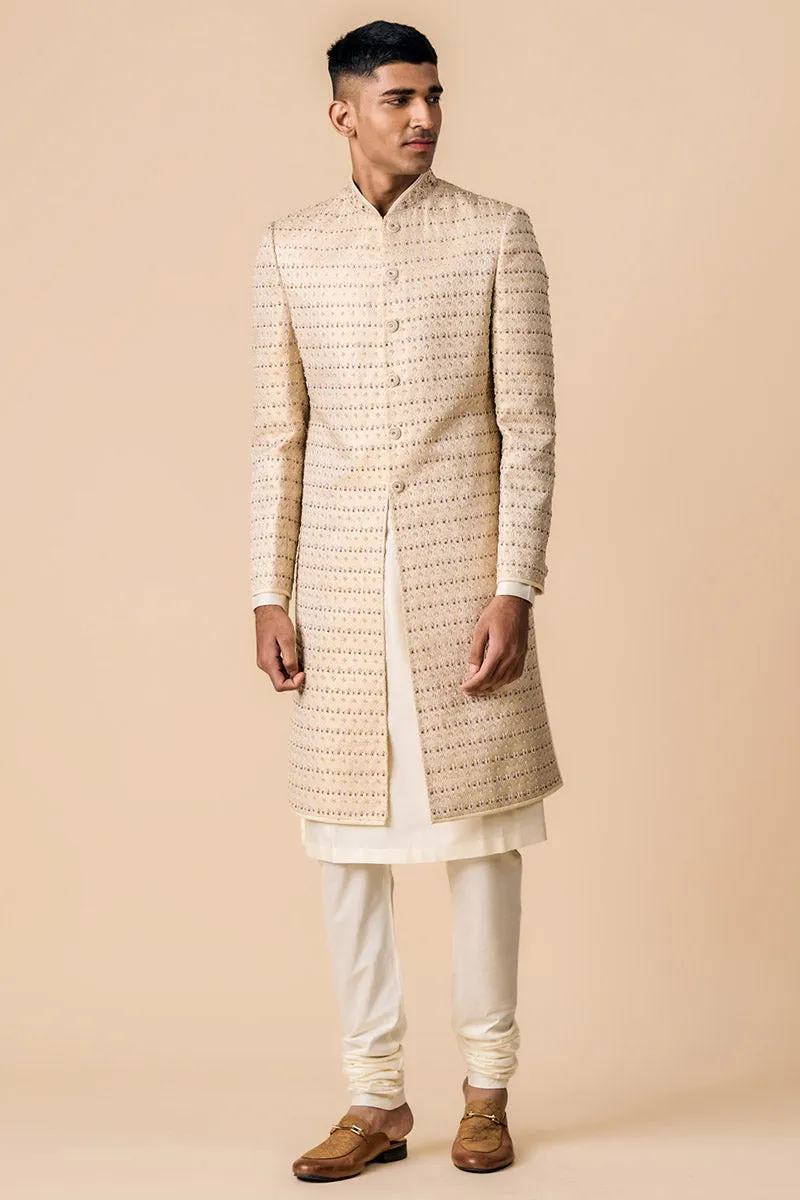 All Over Floral Brocade Sherwani