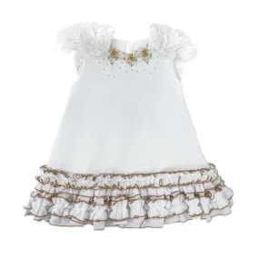 Angelina White Feather Wings Dress