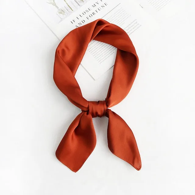 Années 40 Foulard Rétro Carré Façon Soie