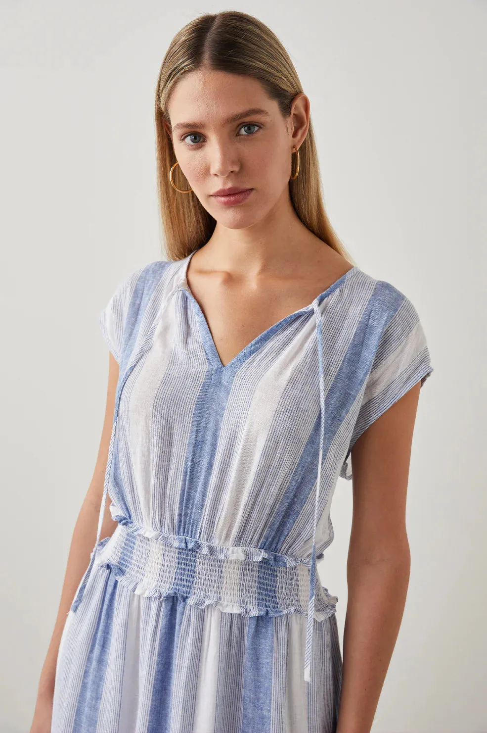 ASHLYN MIDI DRESS (NEVIS STRIPE) - RAILS