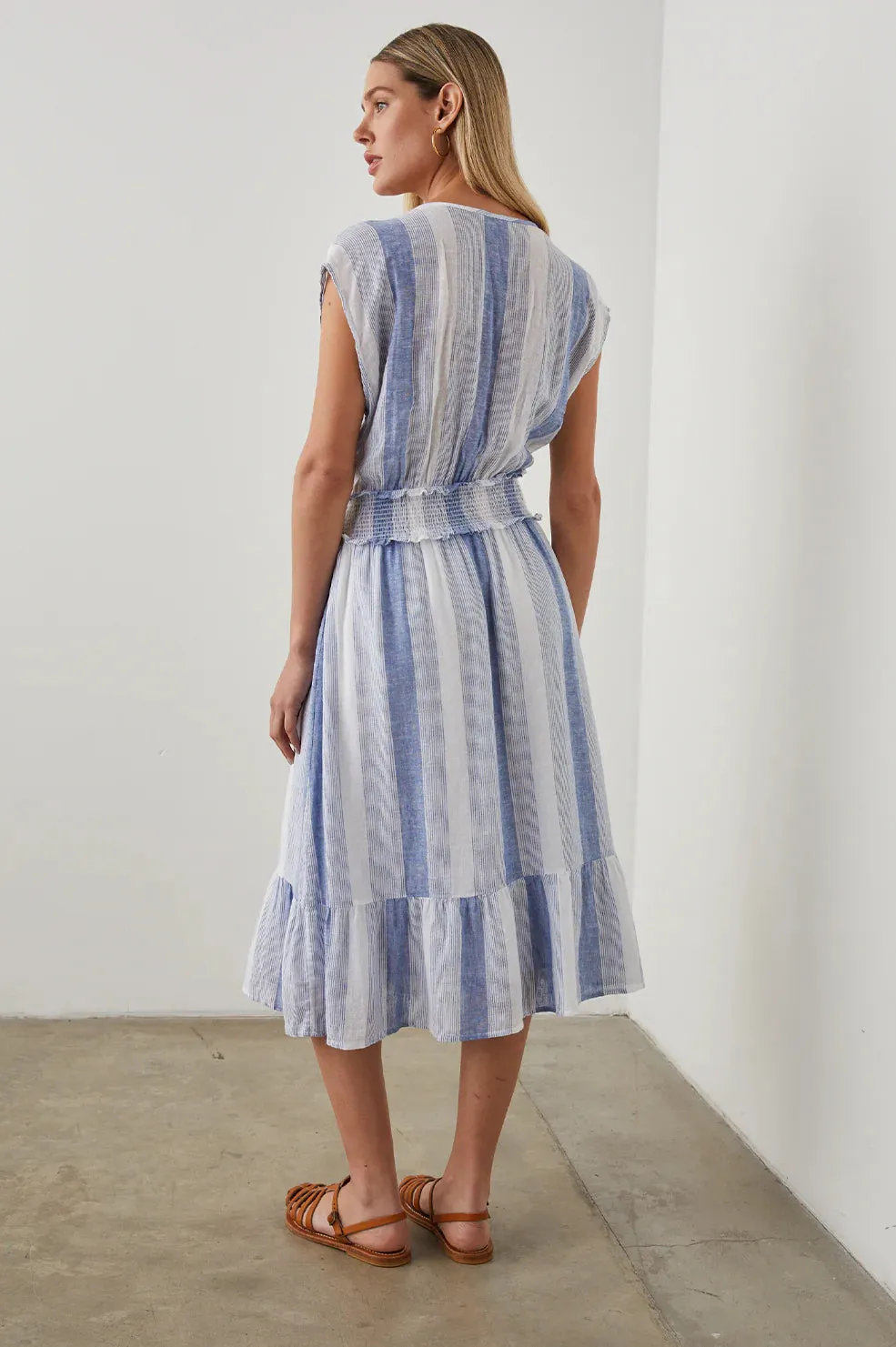 ASHLYN MIDI DRESS (NEVIS STRIPE) - RAILS