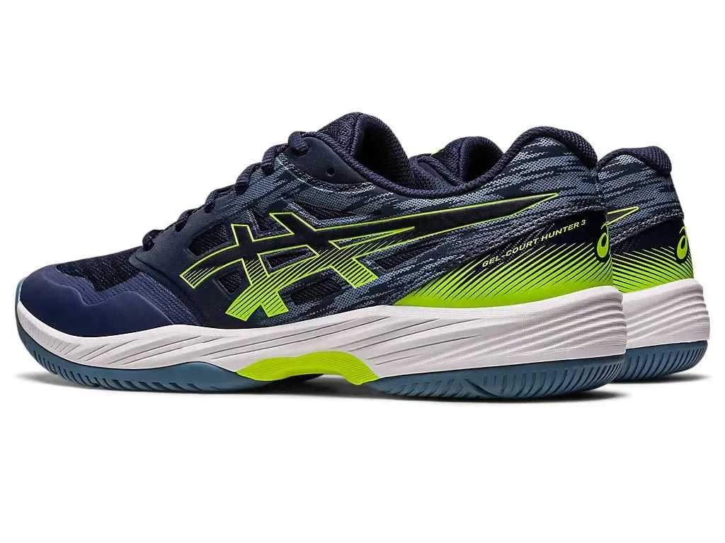 Asics Gel Court Hunter 3 Badminton Shoes - Midnight/Hazard Green