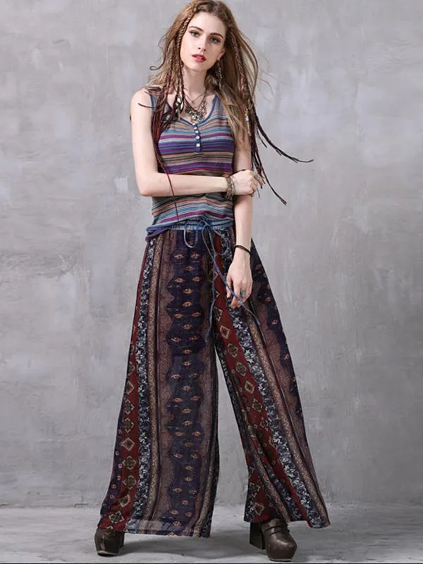 Attractive Chiffon Wide Leg Casual Pants