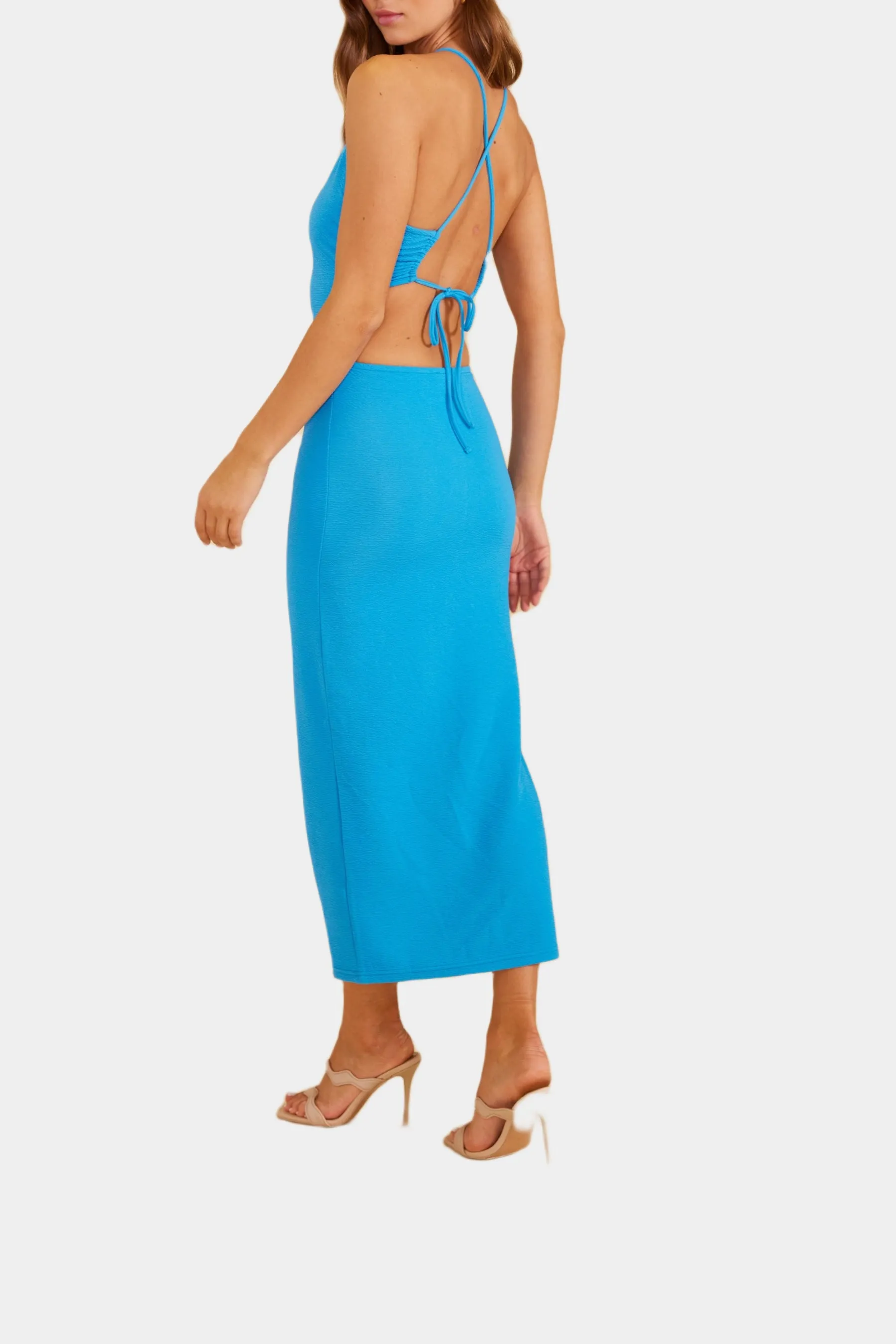 AYA BACKLESS MIDI DRESS