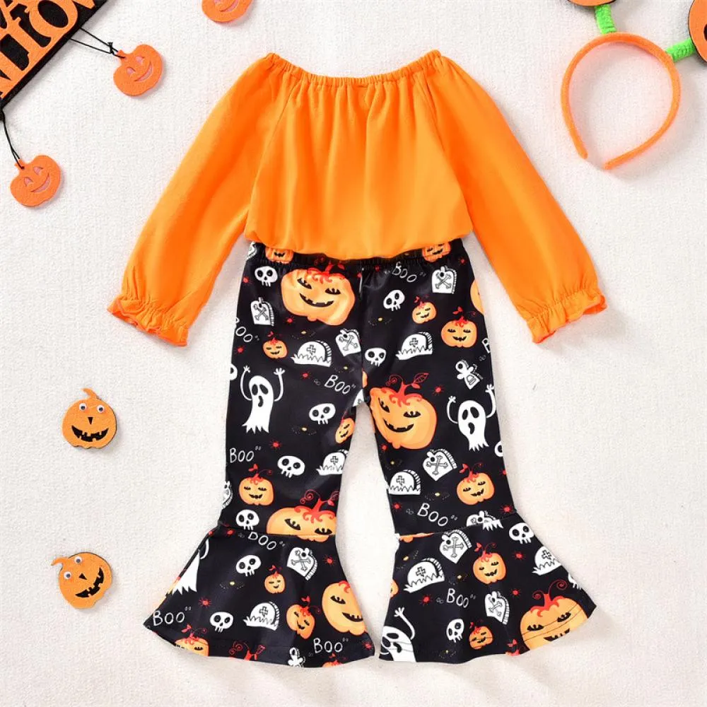 Baby And Toddler Girls Spring Autumn Hollowern Top and Pants Set Leggings For Girls Wholesale