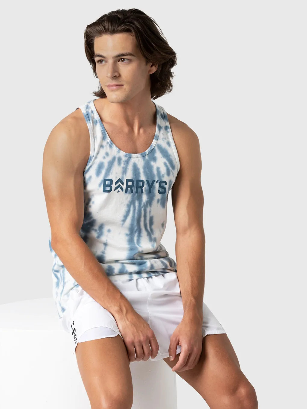 BARRY'S VERTICAL TIE DYE JERSEY TANK