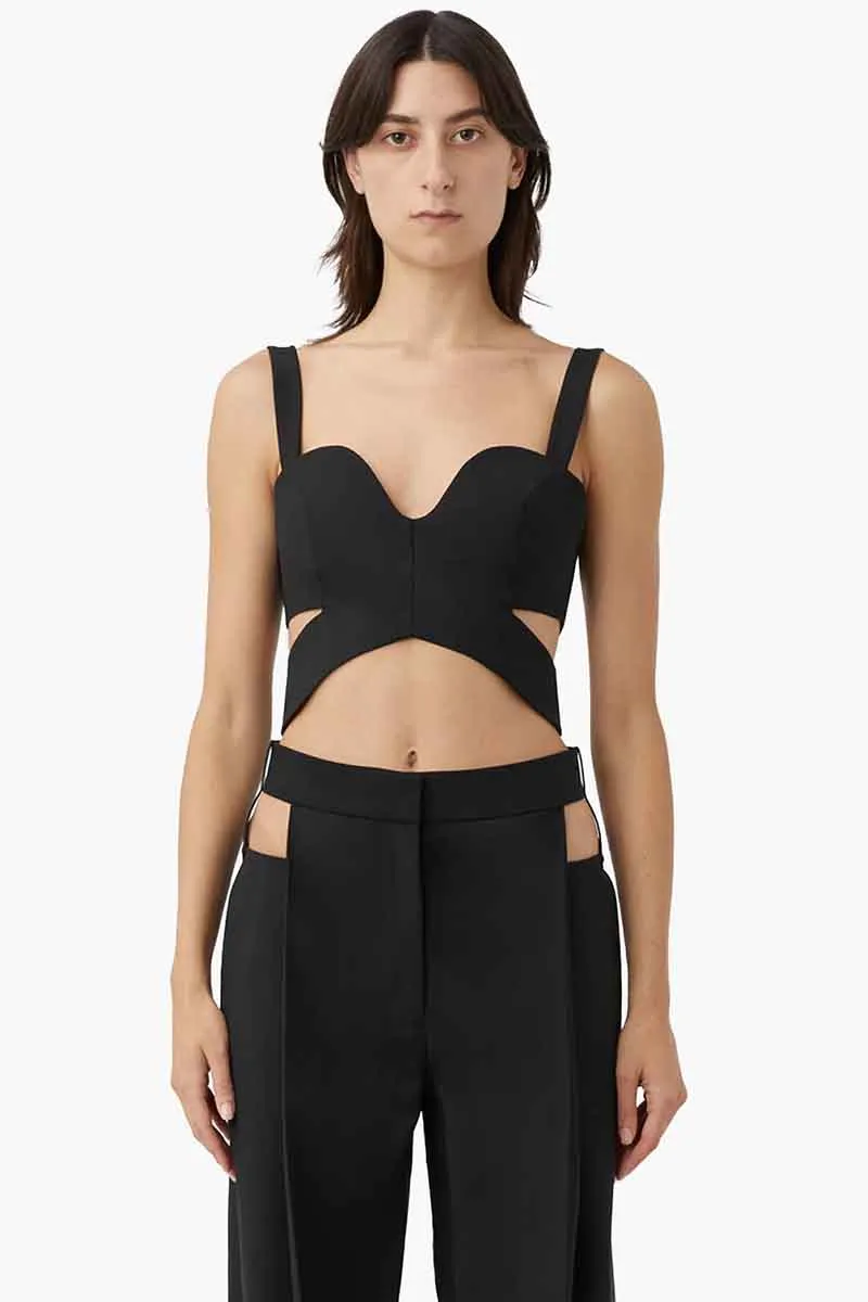 BELA BODICE TOP-BLACK