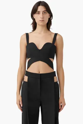 BELA BODICE TOP-BLACK