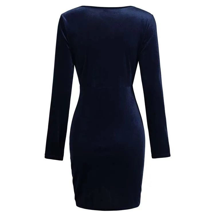 BerriesJam - Autumn Long Sleeve Square Neck Short Party Dress