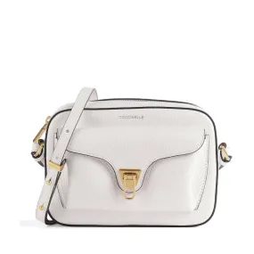 Borsa Donna a Tracolla COCCINELLE in Pelle Brillant White linea Beat Soft Misura Media