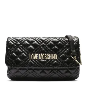 Borsa Donna a Tracolla LOVE MOSCHINO linea Quilted colore Nero stampa Pitone