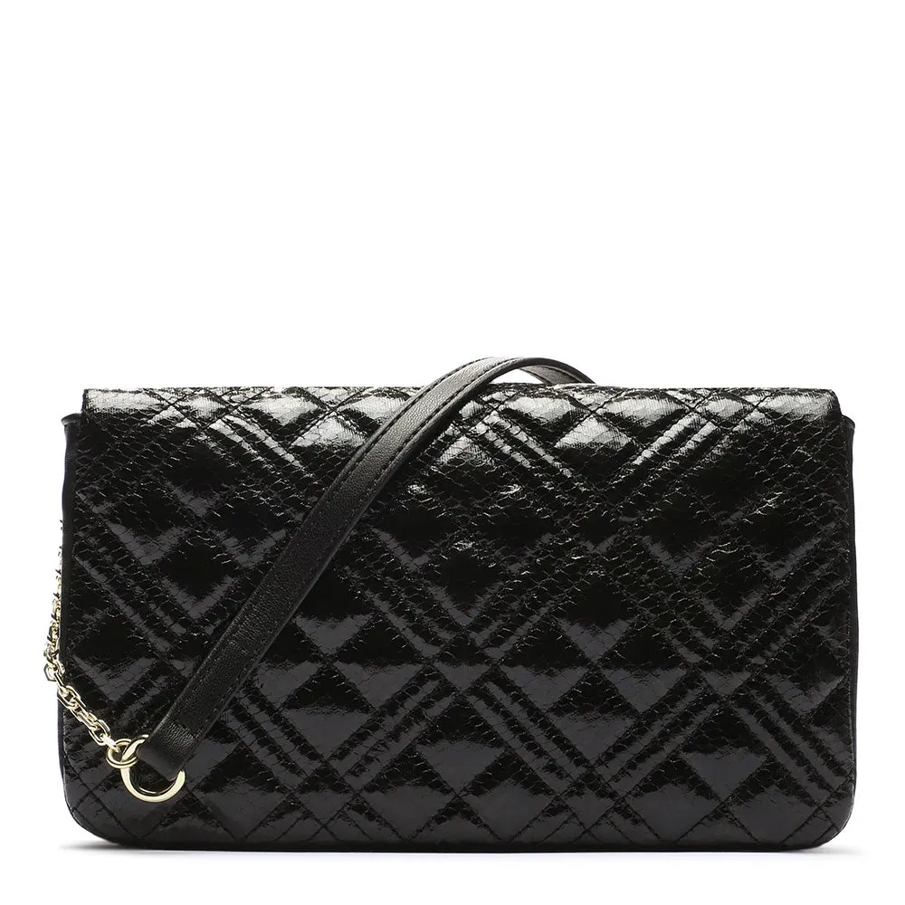 Borsa Donna a Tracolla LOVE MOSCHINO linea Quilted colore Nero stampa Pitone