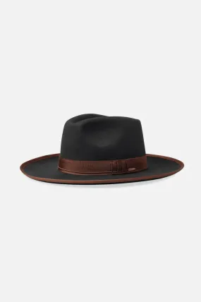 Brixton Reno Fedora Cowboy Hat - Black/Brown