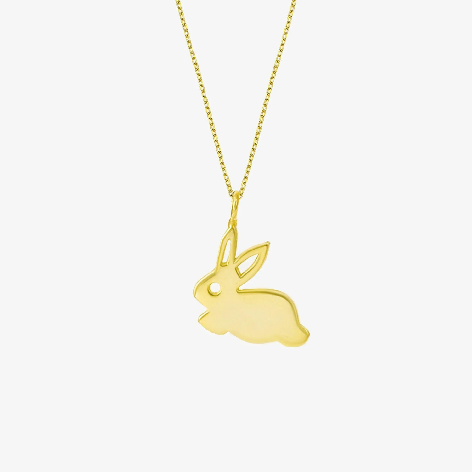 Bunny Necklace | 14K Solid Gold