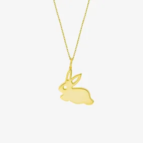 Bunny Necklace | 14K Solid Gold