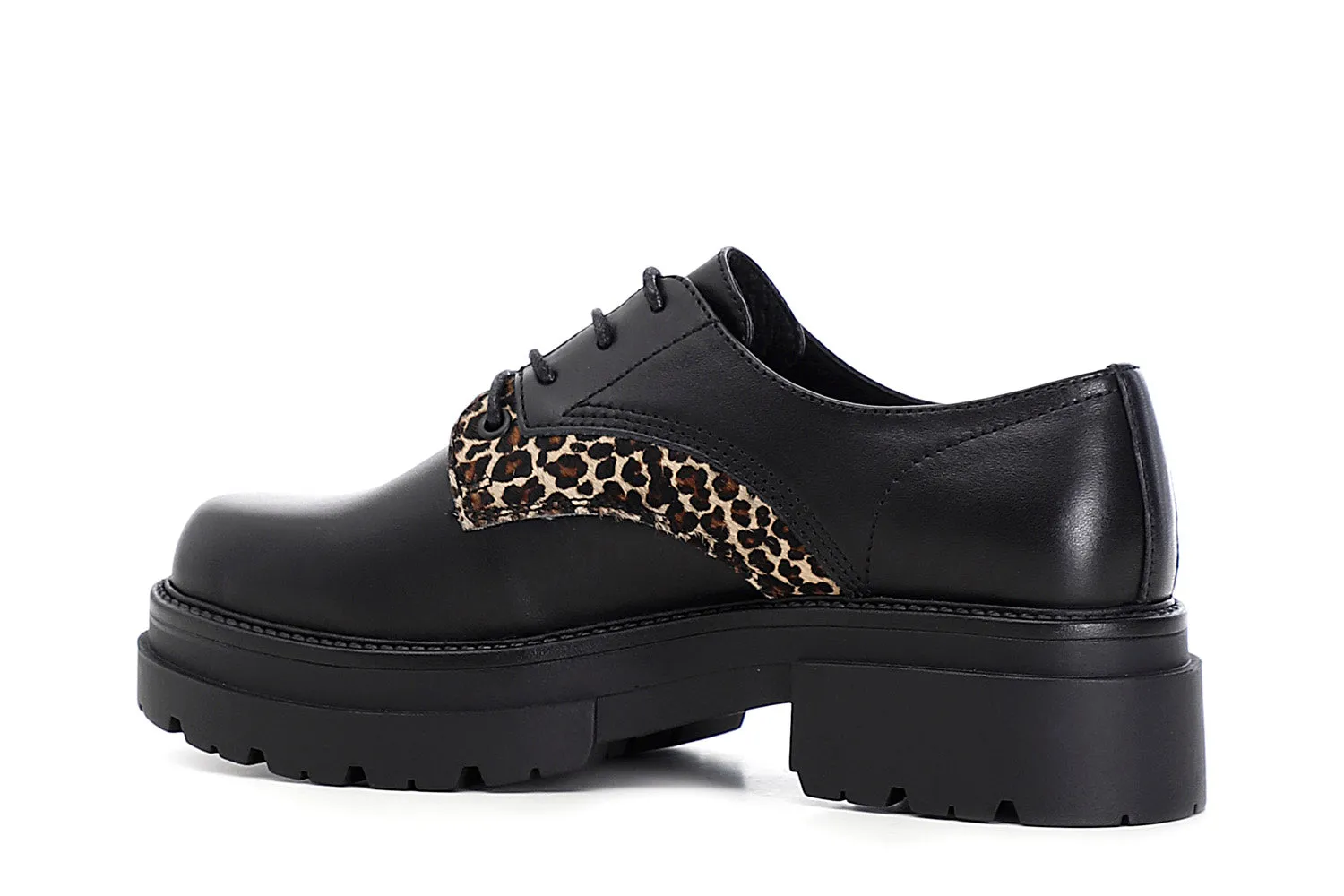 CafèNoir scarpe derby in pelle dettagli animalier