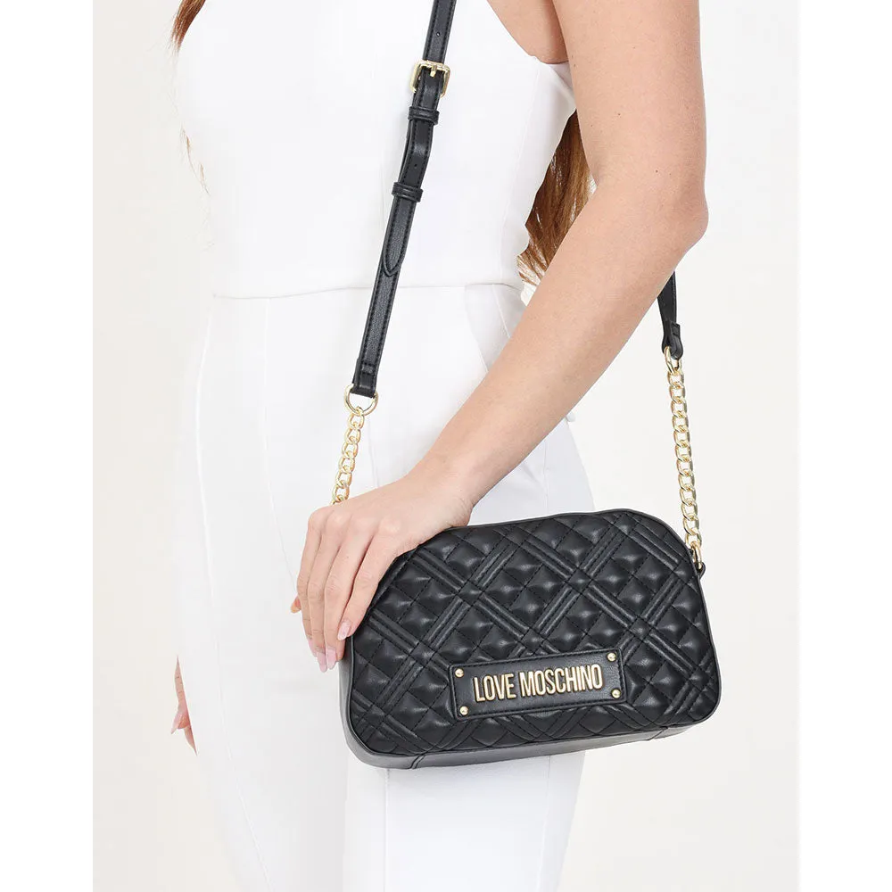 Camera Case con Tracolla LOVE MOSCHINO linea Shiny Quilted Avorio