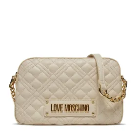 Camera Case con Tracolla LOVE MOSCHINO linea Shiny Quilted Avorio