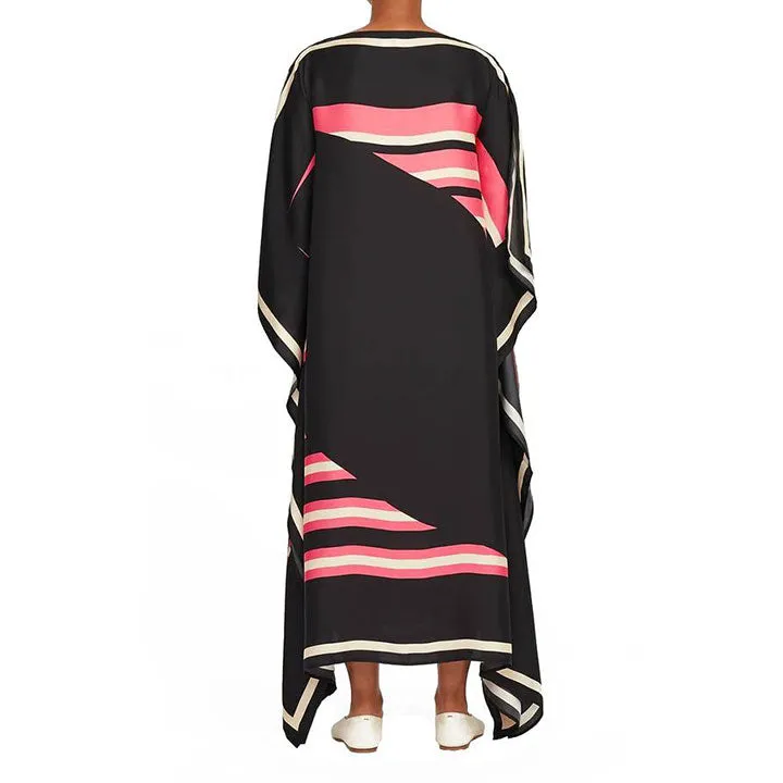 Casual Wear Striped Pattern Crepe Kaftan KAF0011