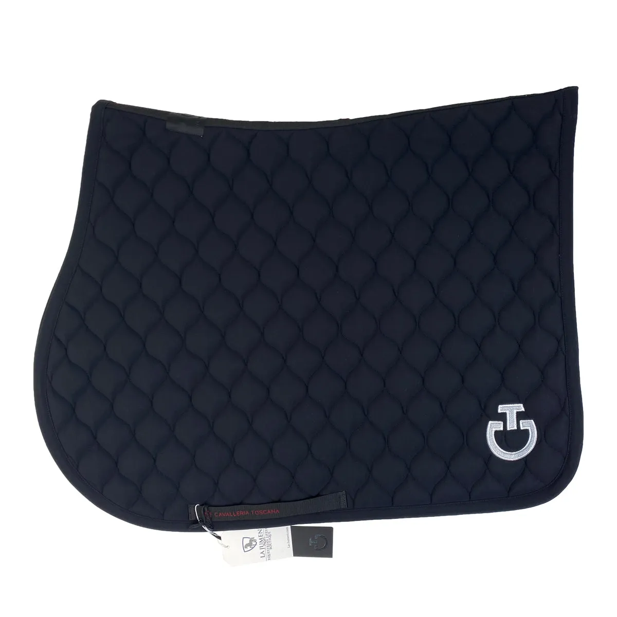 Cavalleria Toscana Circular-Quilted Jump Pad in Black - Full