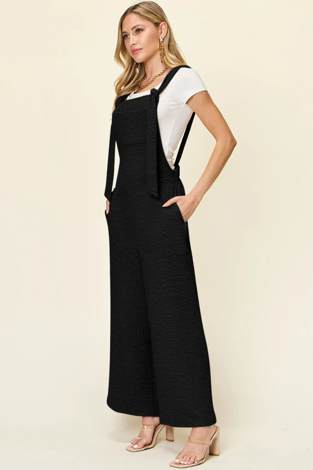 Chic Double Take Sleeveless Wide Leg Jumpsuit - Full Size, Comfortable and Stylish Women's One-Piece Outfit for Casual and Formal Occasions