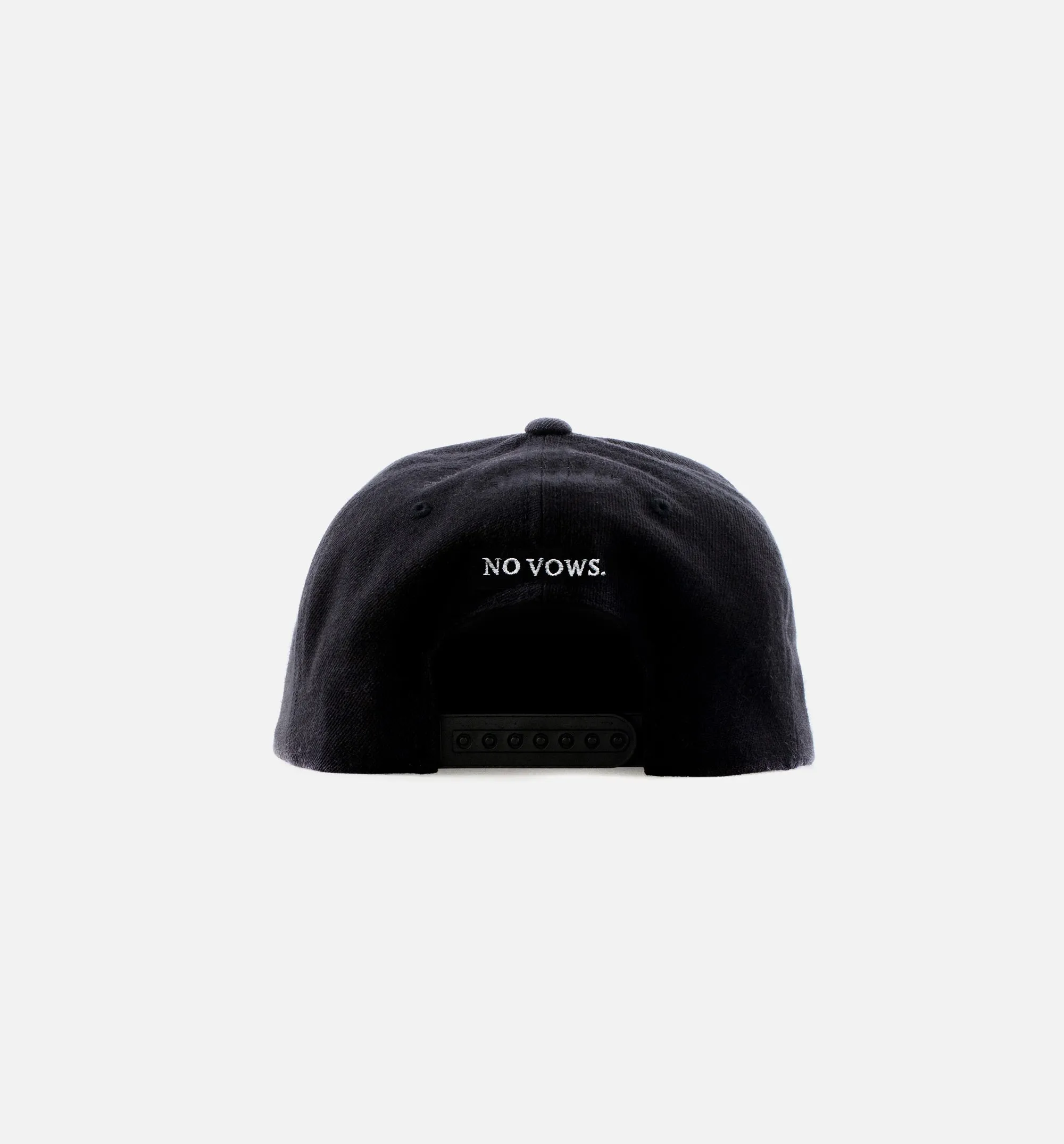 Clover Wool Snapback - Black