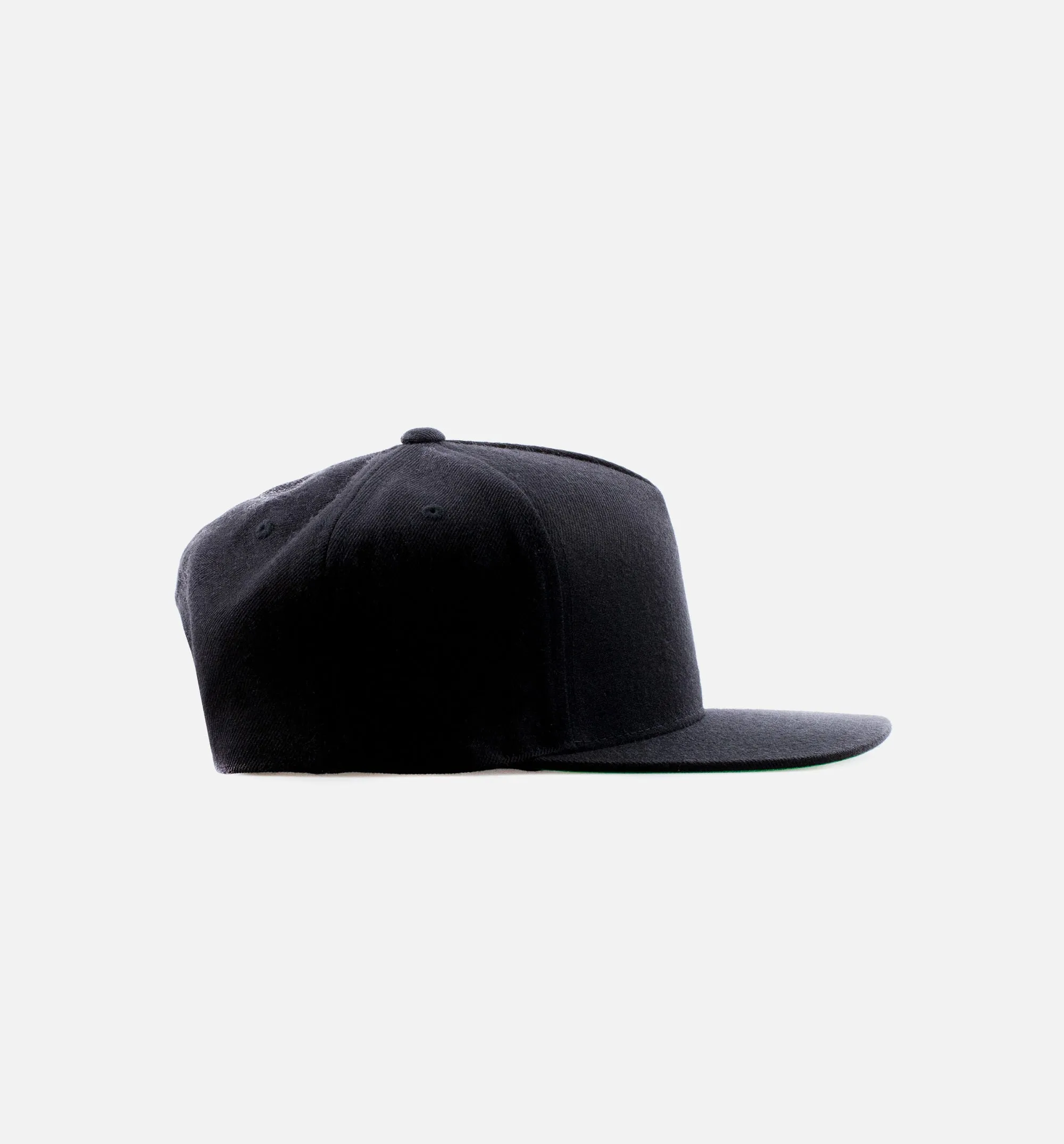 Clover Wool Snapback - Black