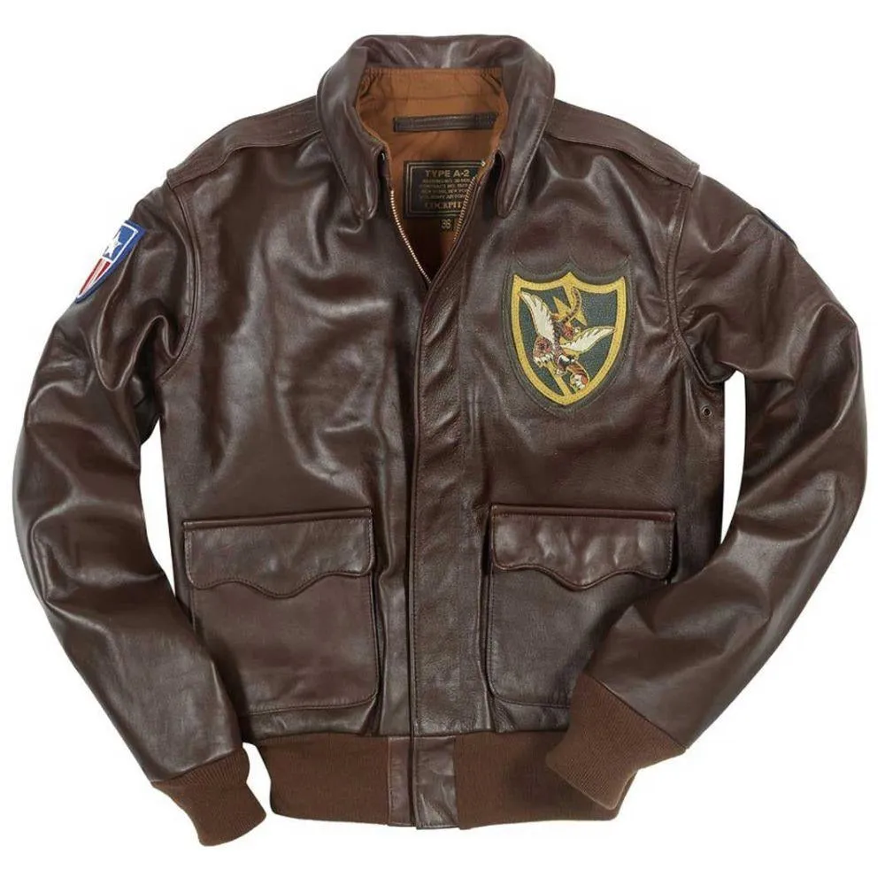 Cockpit USA Mens Flying Tigers Horsehide A-2 Flight Jacket