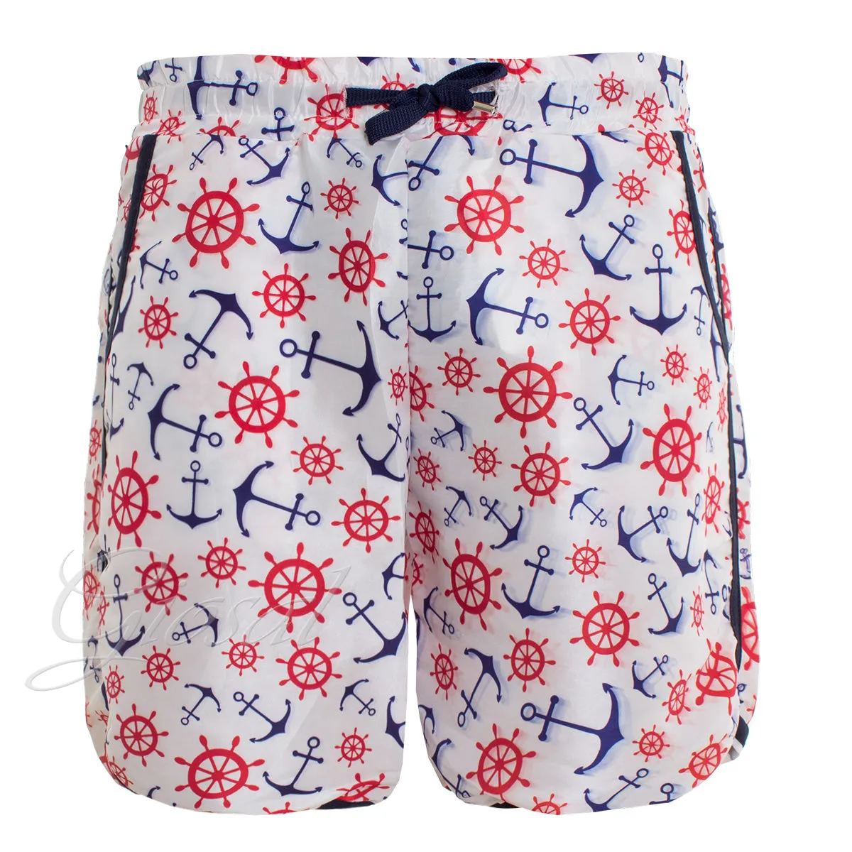 Costume Da Bagno Summer Boxer Mare Stampa Ancora GIOSAL-SU1055A