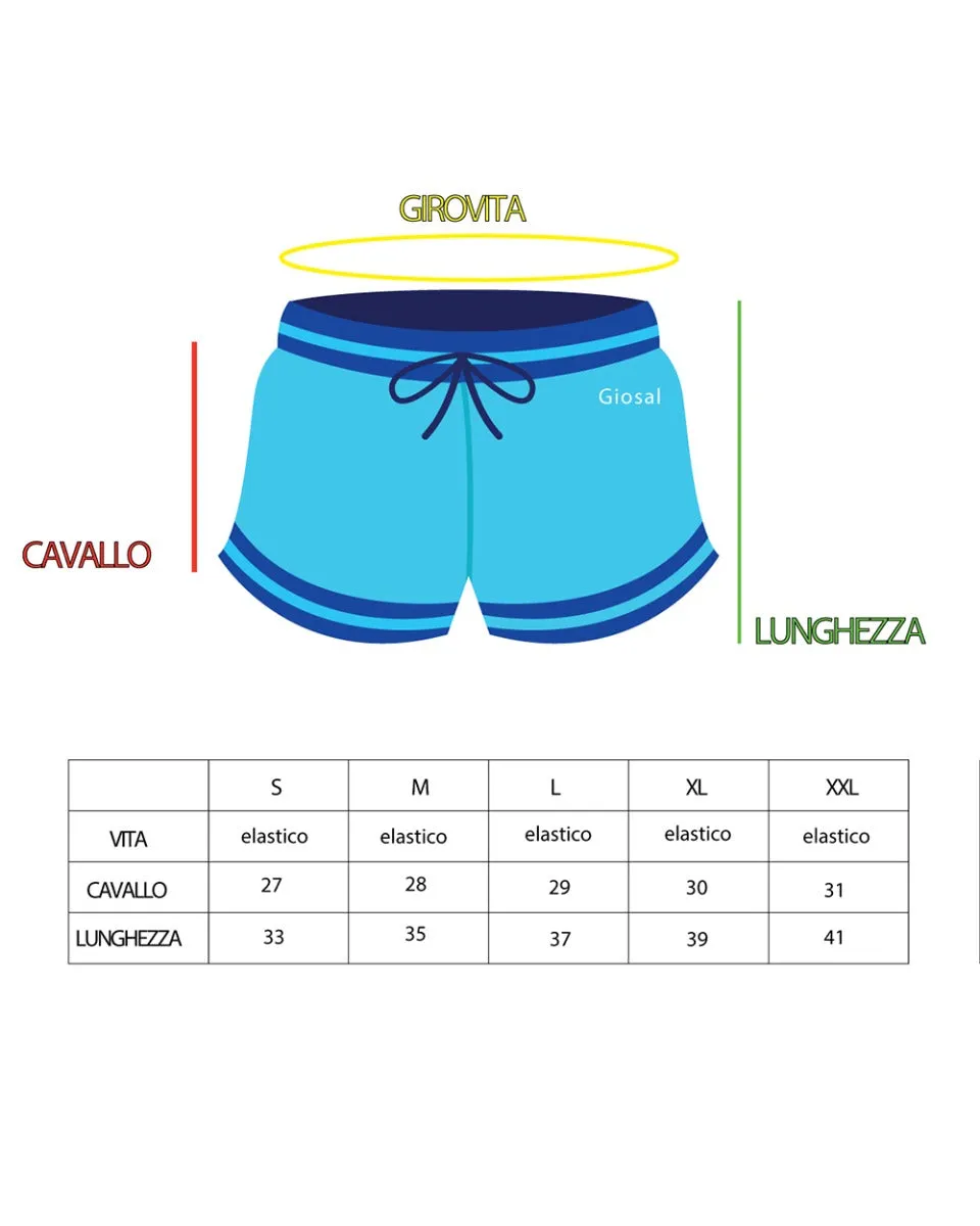 Costume Uomo Fantasia Bianco Multicolore Boxer Summer Casual GIOSAL-SU1175A