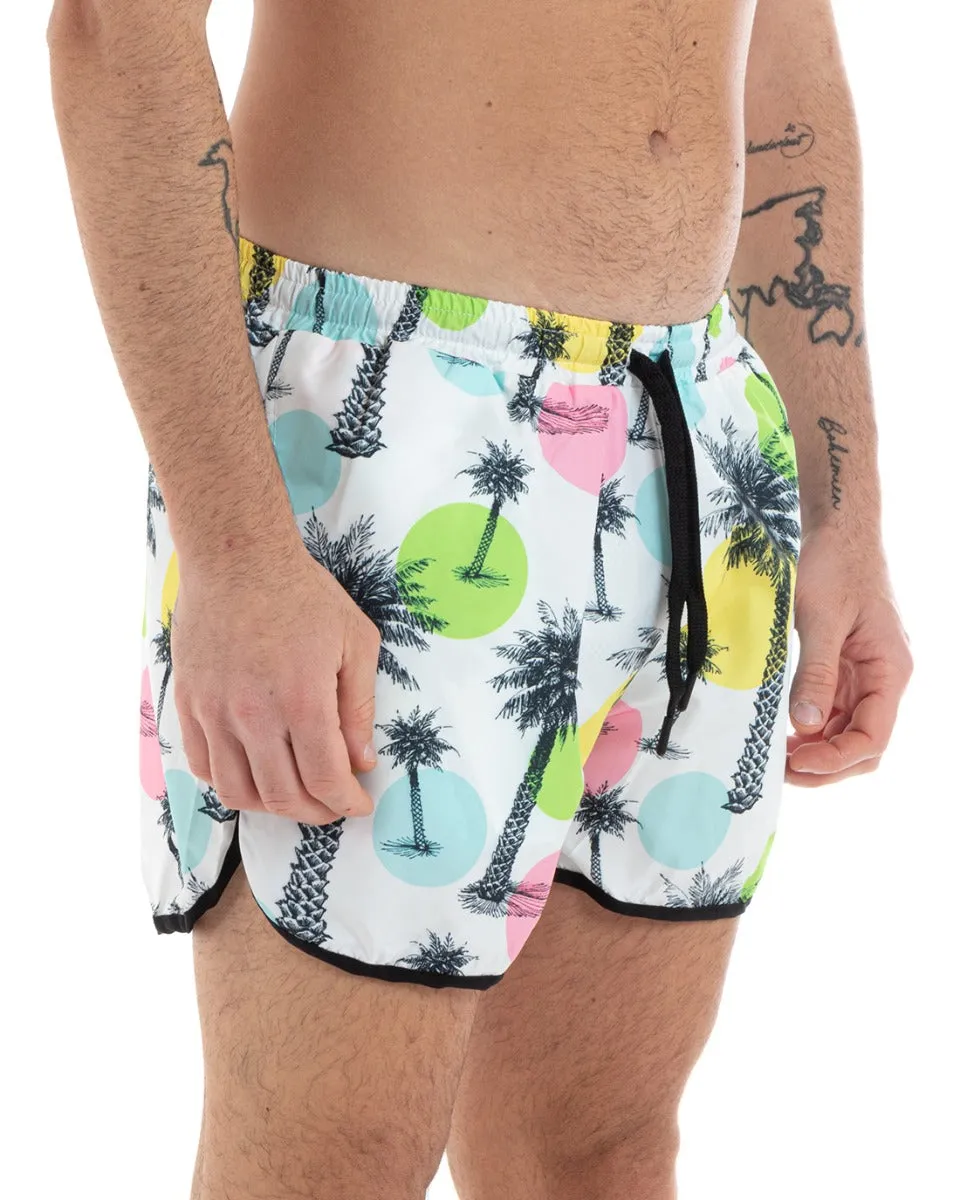 Costume Uomo Fantasia Bianco Multicolore Boxer Summer Casual GIOSAL-SU1175A