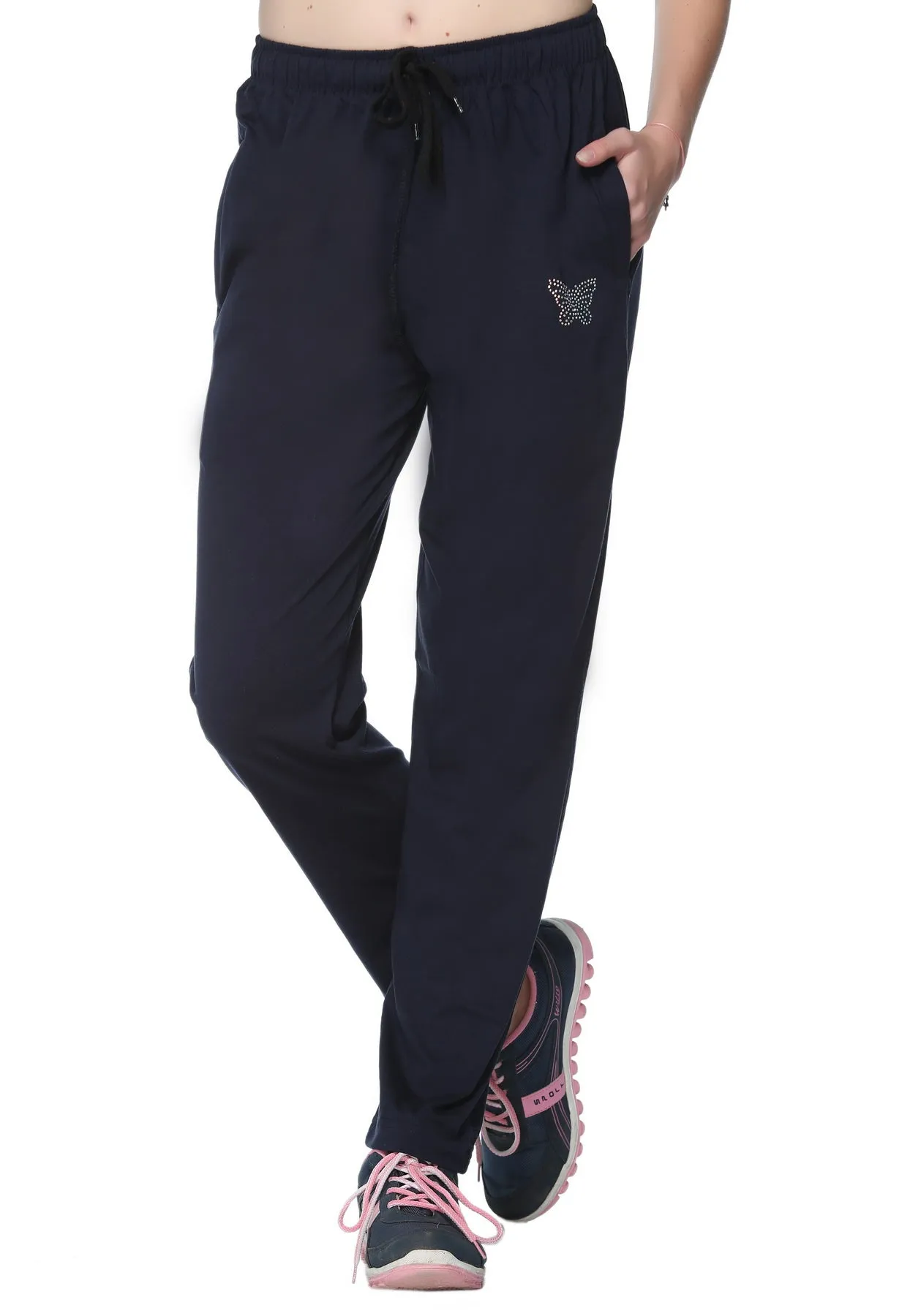 Cotton Track Pants For Women Pack of 3 (Mauve, Teal & Navy Blue)