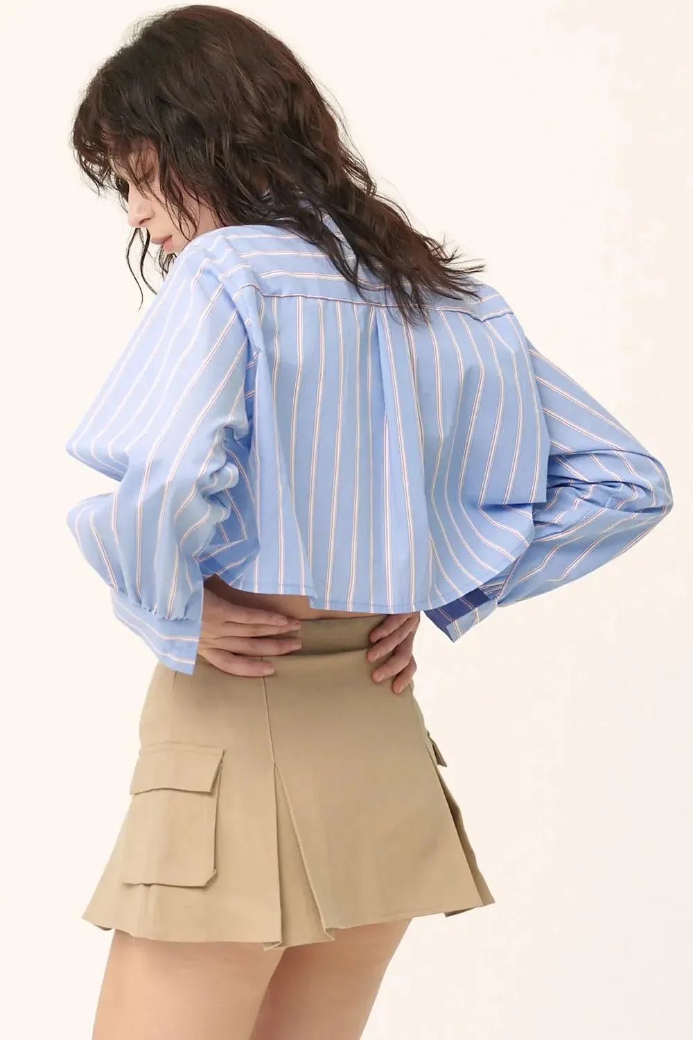 Cove Striped Crop Shirt