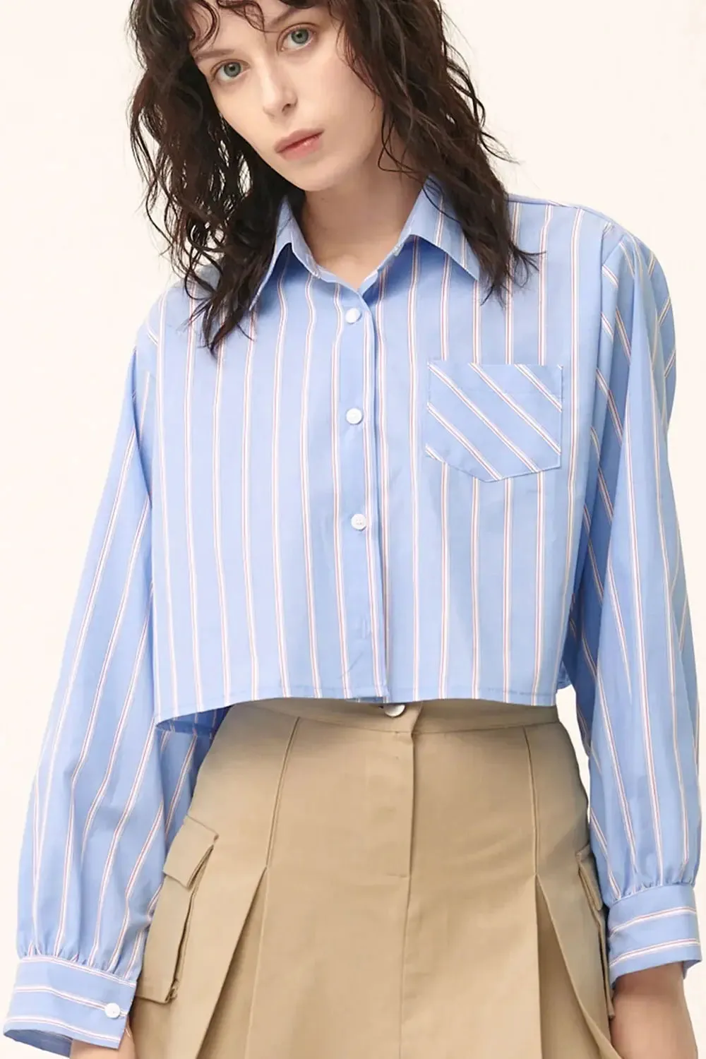 Cove Striped Crop Shirt