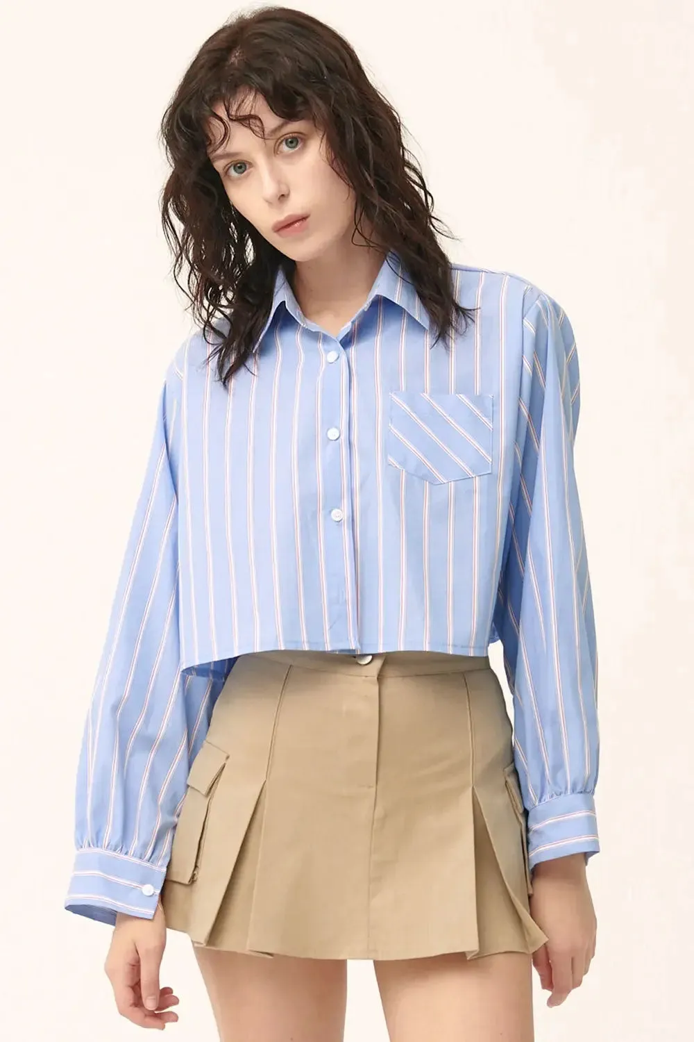 Cove Striped Crop Shirt