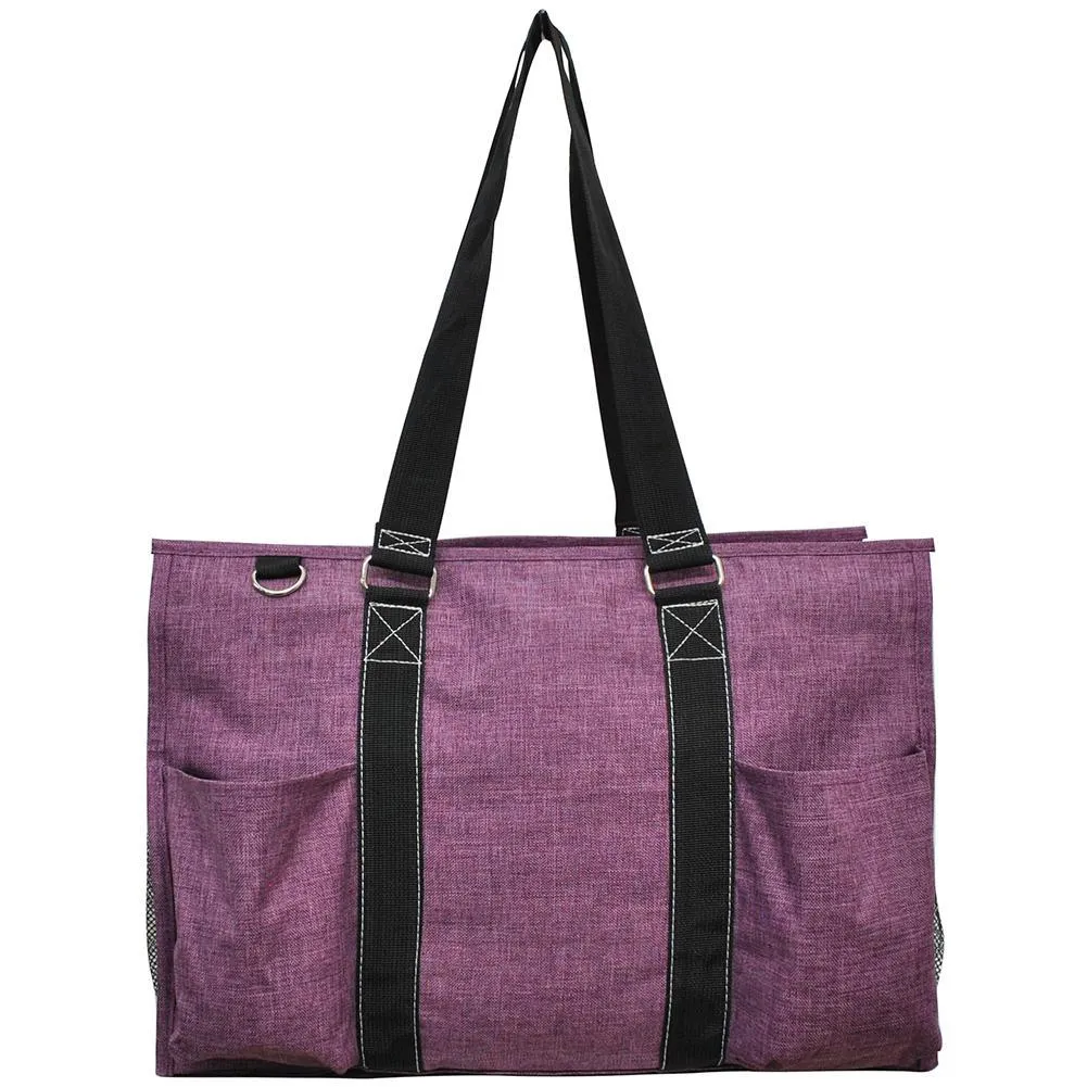 Crosshatch Cherry NGIL Zippered Caddy Large Organizer Tote Bag