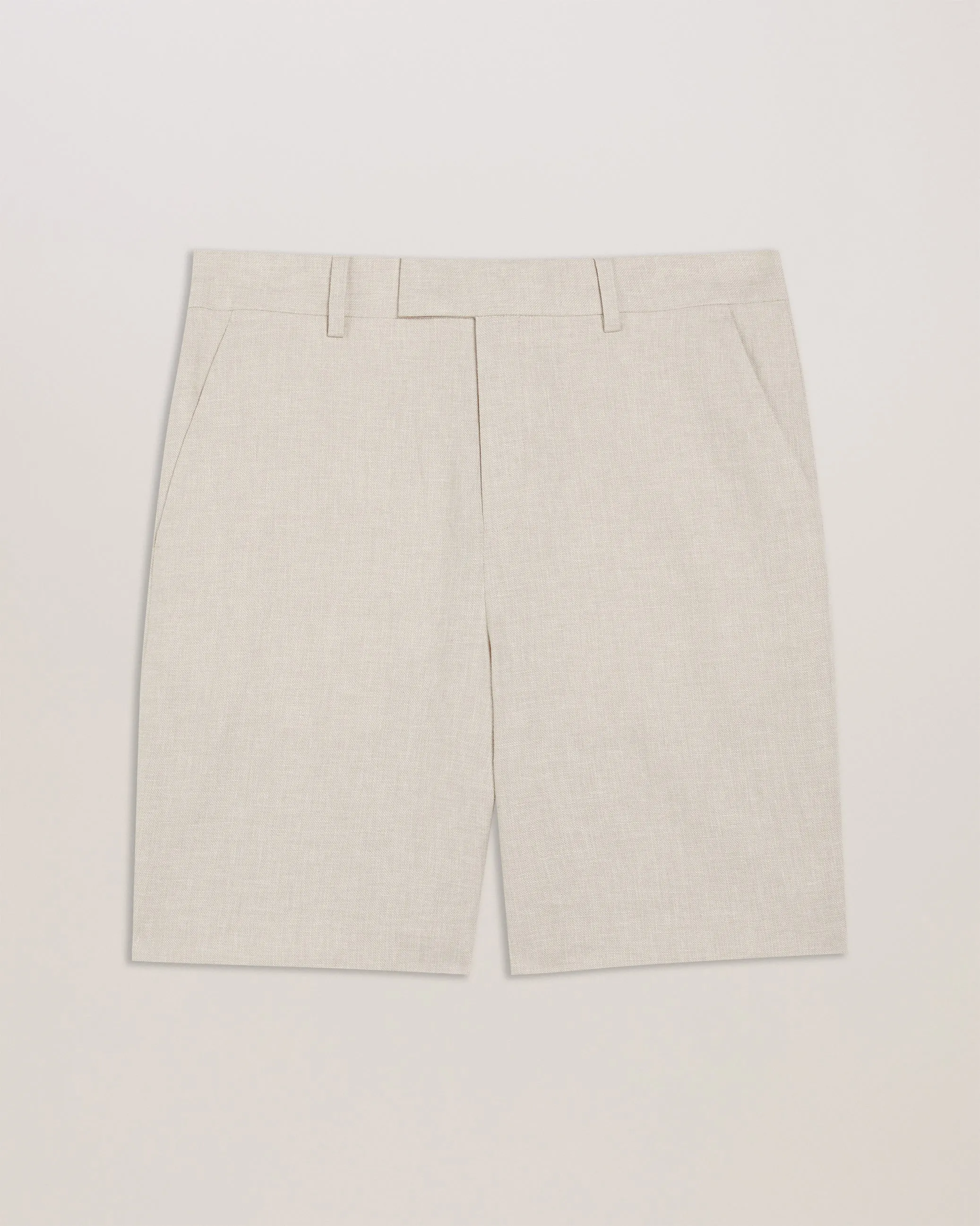 Damasks Slim Cotton Linen Short Natural