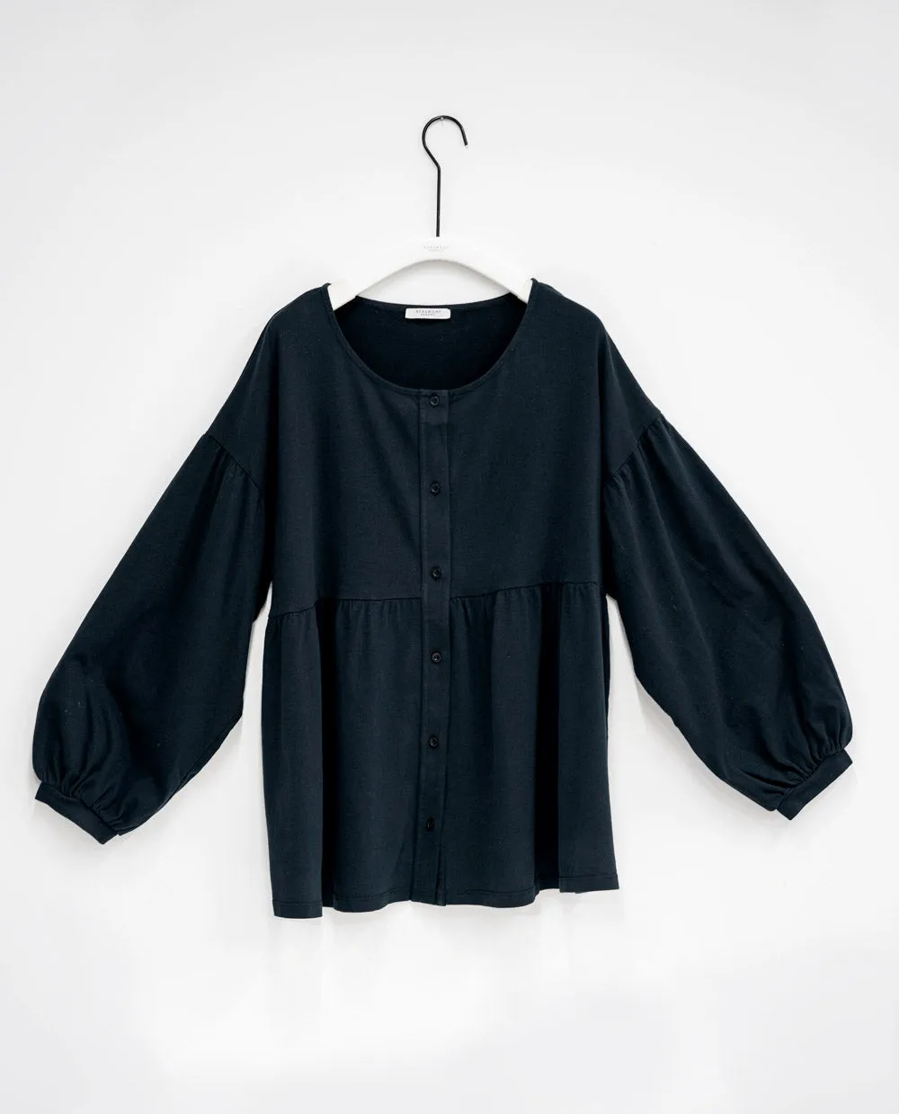 Darlene Organic Cotton Top In Black