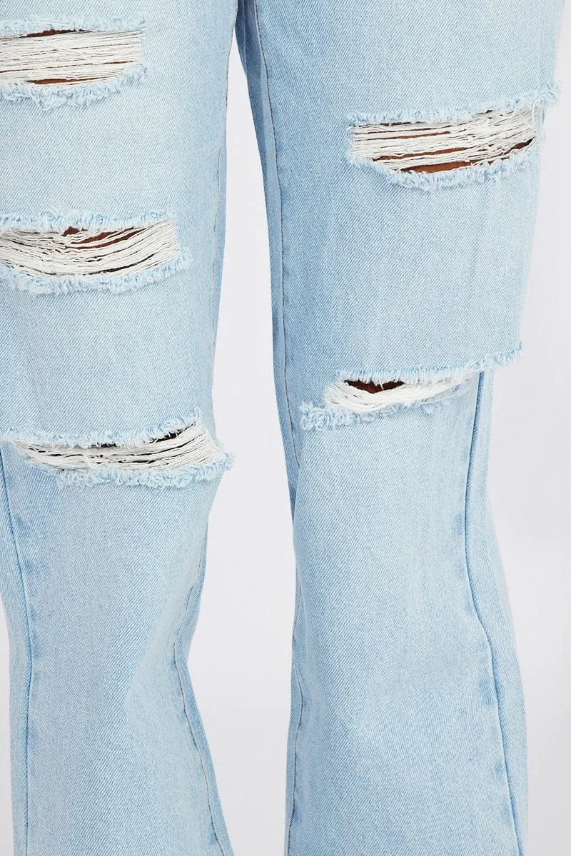 Denim High Rise Jean Ripped