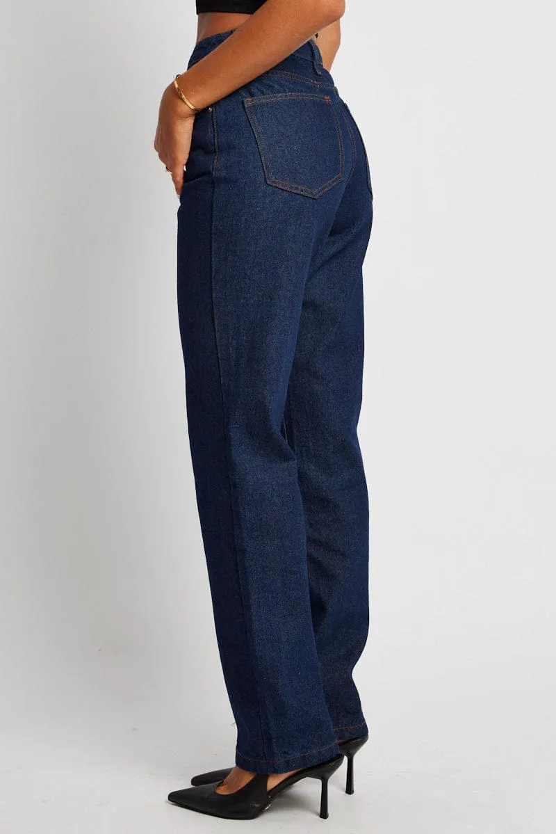 Denim Straight Jean High Rise